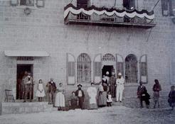 Theodore Hezl in front of the Stern House, Jerusalem