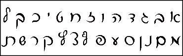Modern Hebrew cursive